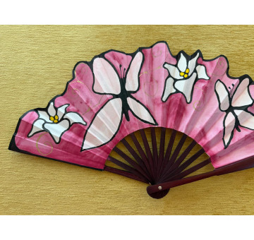 Abanico seda mariposas 2