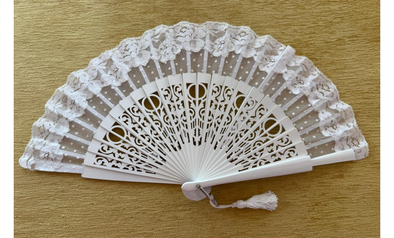 Abanico novia encaje