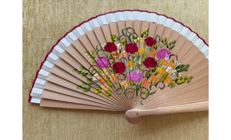 Abanico bolso flor