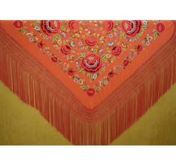 Mantón mano seda 140cm 2