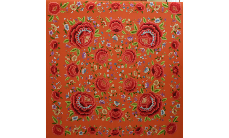 Mantón mano seda 140cm