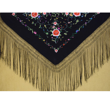 Mantón mano seda 115cm