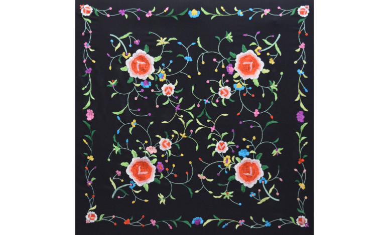 Mantón mano seda 115cm
