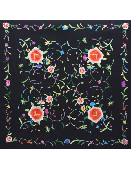 Mantón mano seda 115cm