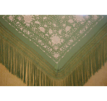 Mantón mano seda 140cm 2