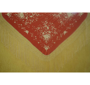 Mantón mano seda 115cm 2