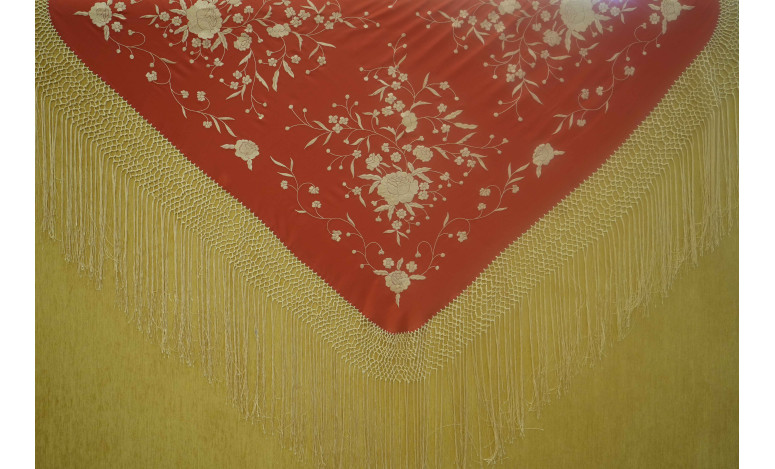 Mantón mano seda 115cm