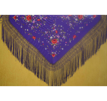 Mantón mano seda 115cm 2