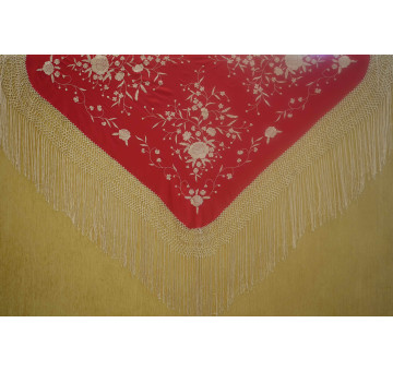 Mantón mano seda 115cm 2