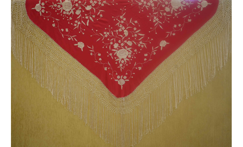 Mantón mano seda 115cm
