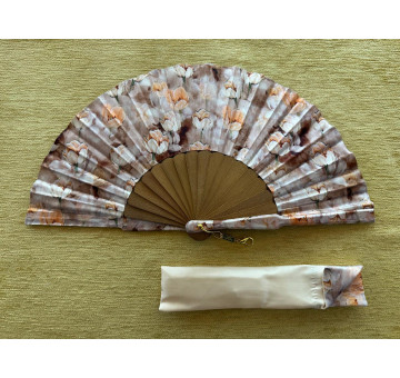 Abanico batik flores