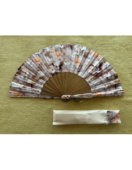 Abanico batik flores