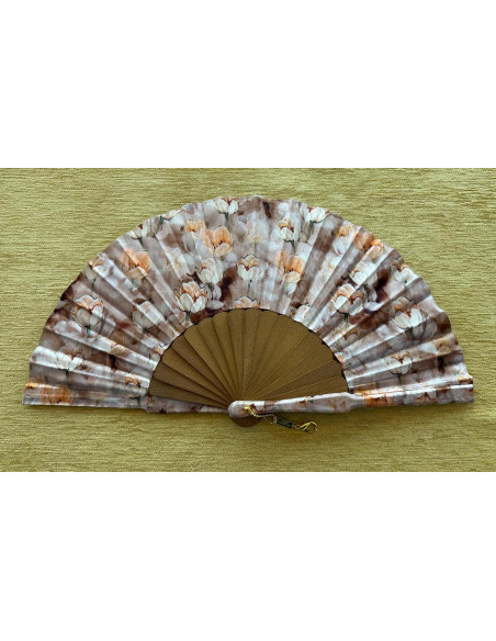 Abanico batik flores