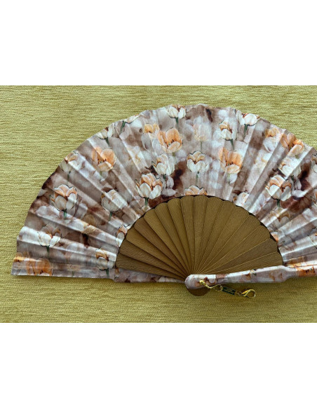 Abanico batik flores