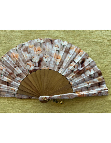 Abanico batik flores