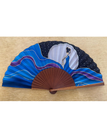Abanico seda flamenca