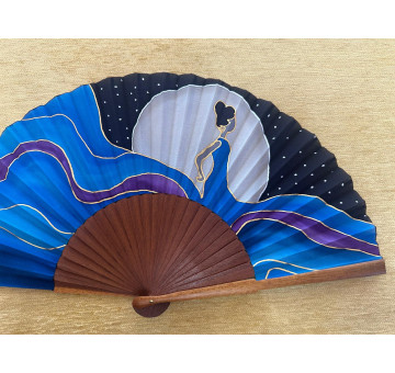 Abanico seda flamenca 2