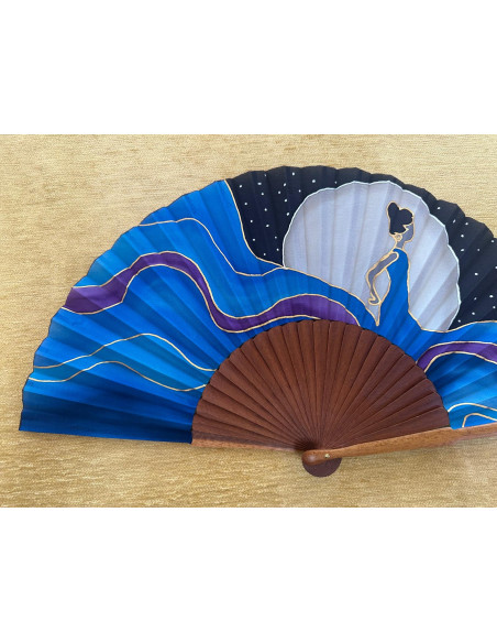 Abanico seda flamenca