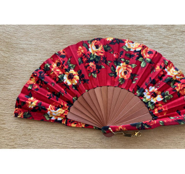 Abanico batik flores 2