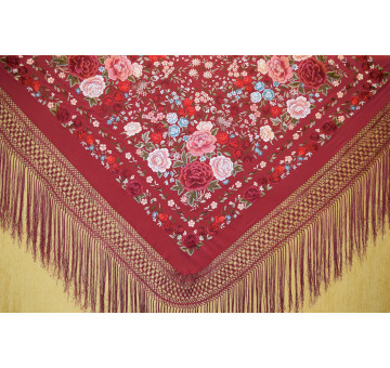 Mantón mano seda 140cm 2