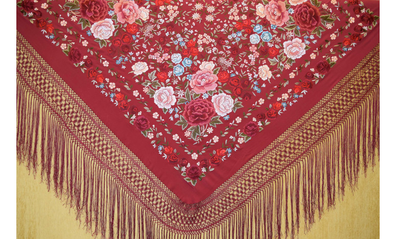 Mantón mano seda 140cm