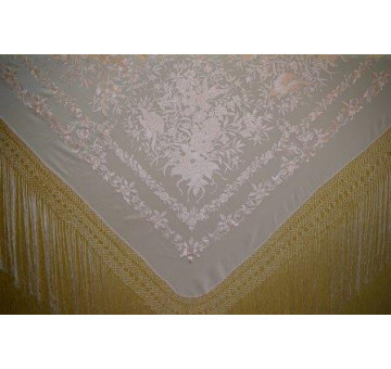 Mantón mano seda 140cm