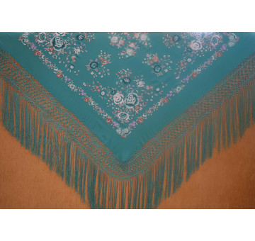 Mantón mano seda 140cm 2