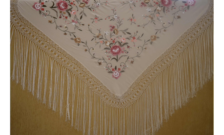 Mantón mano seda 115cm