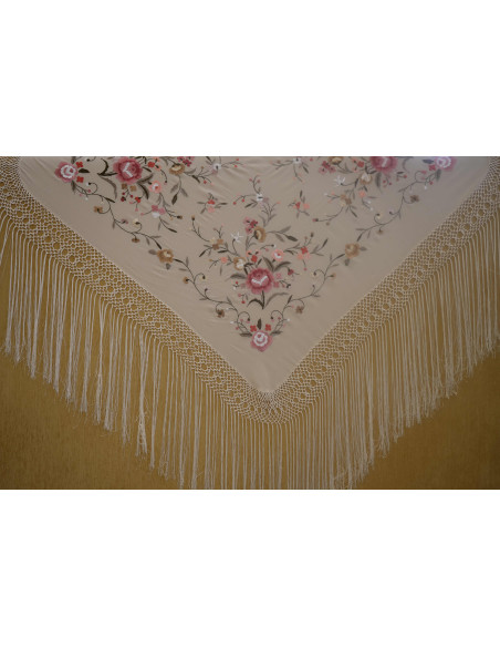 Mantón mano seda 115cm