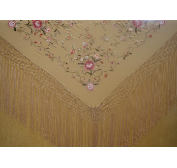 Mantón mano seda 115cm 2