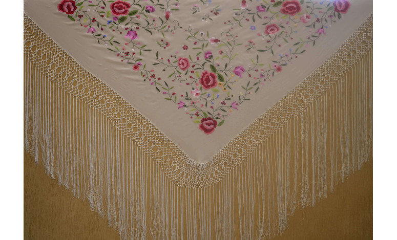 Mantón mano seda 115cm
