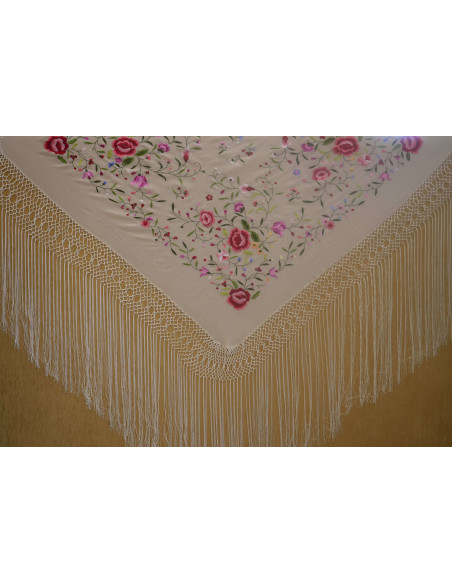 Mantón mano seda 115cm