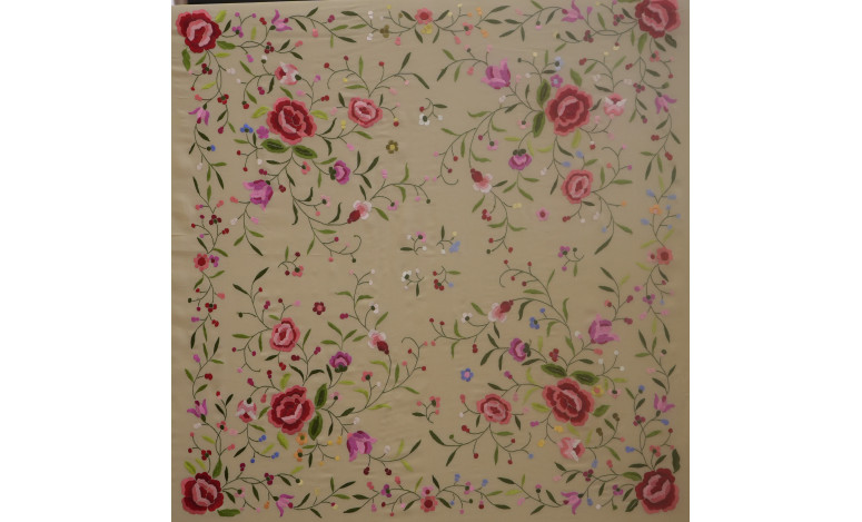 Mantón mano seda 115cm