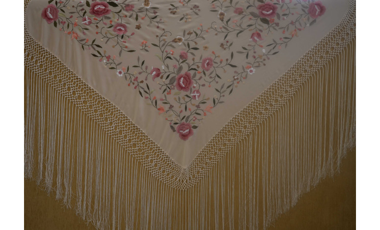 Mantón mano seda 115cm