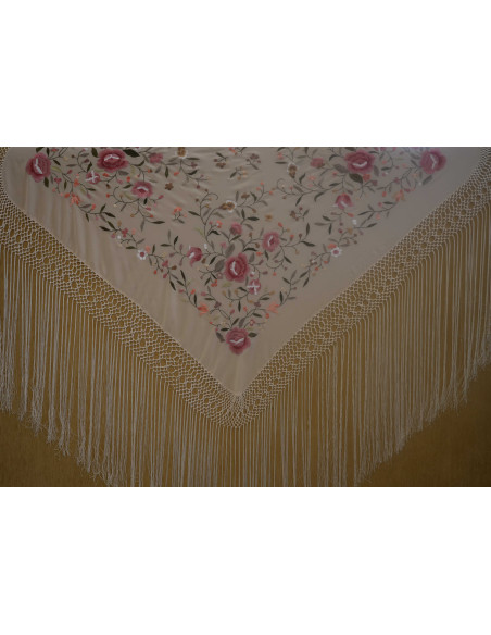 Mantón mano seda 115cm
