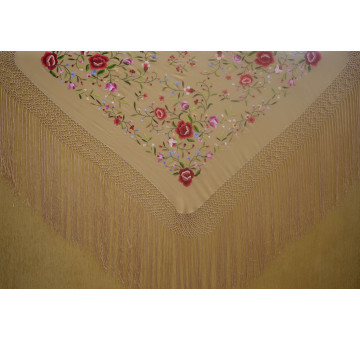 Mantón mano seda 115cm 2