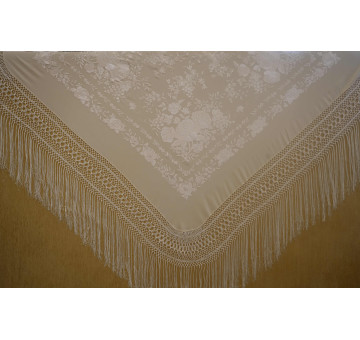 Mantón mano seda 140cm 2