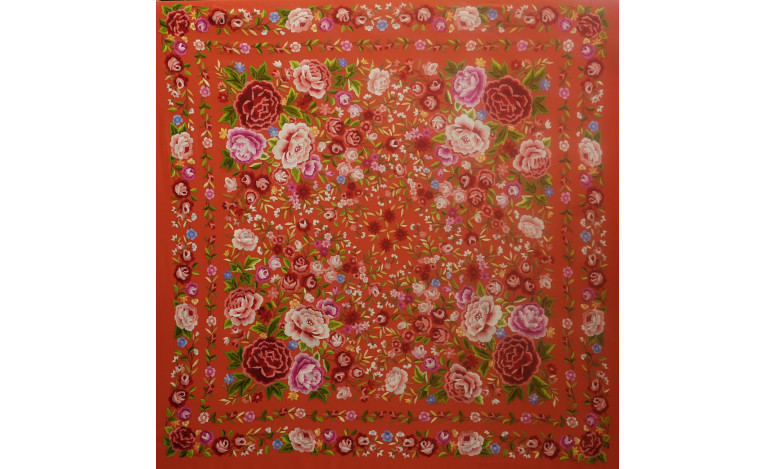 Mantón mano seda 140cm