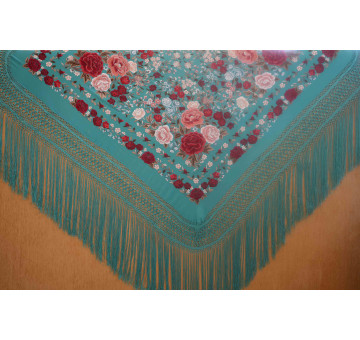 Mantón mano seda 140cm 2