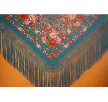 Mantón mano seda 140cm 2