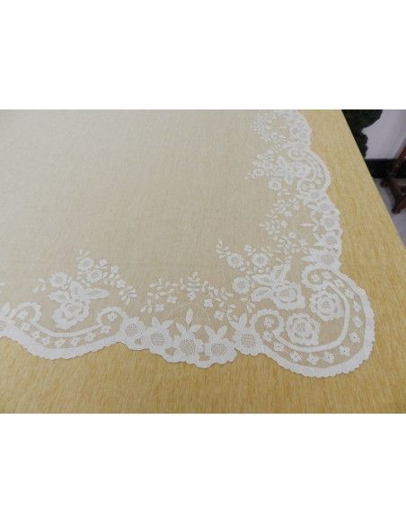 Manto de novia bordado a mano en seda 180*300