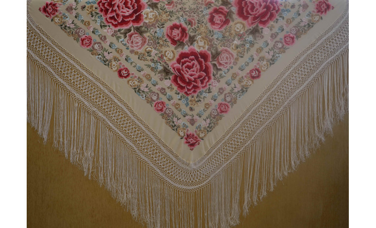 Mantón mano seda 140cm