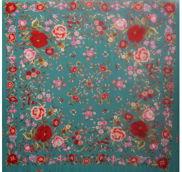 Mantón mano seda 140cm 2