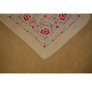 Mantón mano seda 140cm
