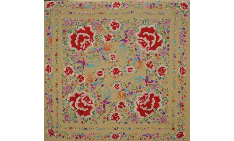 Mantón mano seda 140cm