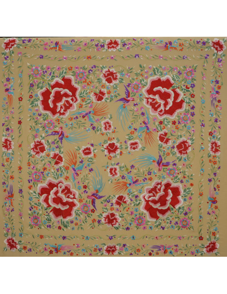 Mantón mano seda 140cm