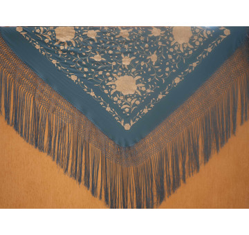 Mantón mano seda 115cm 2
