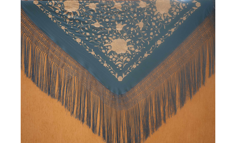 Mantón mano seda 115cm