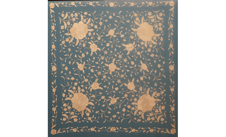 Mantón mano seda 115cm