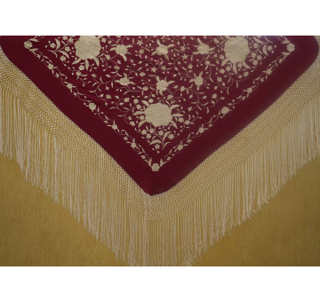 Mantón mano seda 115cm 2